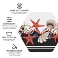 thumbnail image 3 of Zufioo Starfishes Shells Print Leather Coaster Set, Decorative PVC Coasters 4-pack - Scald and Stain-resistant, Suitable for Home, Cafes, Restaurants-Hexagon, 3 of 6