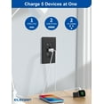 thumbnail image 2 of ELEGRP 3 Ports Dual Type A & Type C USB Charger Wall Outlet, 20 Amp Tamper-Resistant Outlet, with Wall Plate, Black(2 Pack), 2 of 7