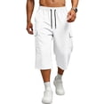 thumbnail image 3 of Long Shorts for Men Casual Summer Sweat Cargo Shorts Lightweight Below the Knee Shorts with Multi Pockets 3/4 Pants, XL, 3 of 10
