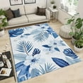 thumbnail image 6 of 1PC Blue and White Floral and Leafy Area Carpet Local Carpet, Lightweight Washable Easy-to-Manage Carpet Mat Festival Gift, Suitable for Living Room, Bedroom, Dining Room, Bathroom, Hallway, Room Acc, 6 of 8