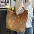 thumbnail image 3 of Large Casual Rope-woven Tote Bag for Women, Spacious Beach and Travel Carryall with Adjustable Shoulder Strap, Ideal for Daily Commute and Weekend Getaways, 3 of 5