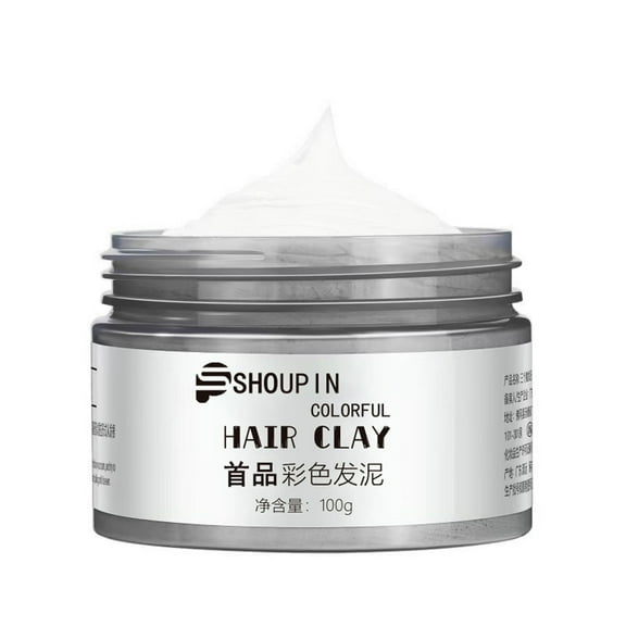 HHBEAUTY White Temporary Hair Color Wax, Temporary Hair Color Dye, Instant DIY Hair Dye Coloring Cream, Instant Hair Dye Color Wax for Party Halloween, Christmas, Washable Hair Style