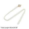 thumbnail image 3 of Ofertas Únicas 1 Pc Cinturón Ajustable Elegante Cordón de Perlas en Forma de Diamante Beige, 3 of 6