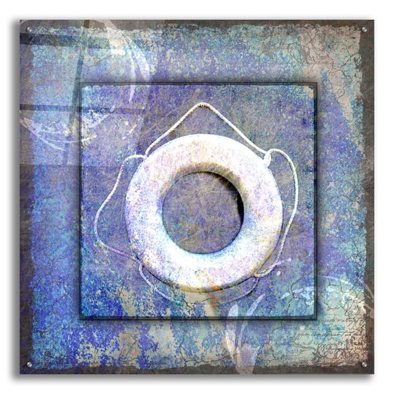 Epic Art 'Beach House Life Saver' by Lightbox Journal, Acrylic Glass Wall Art, 36"x36"