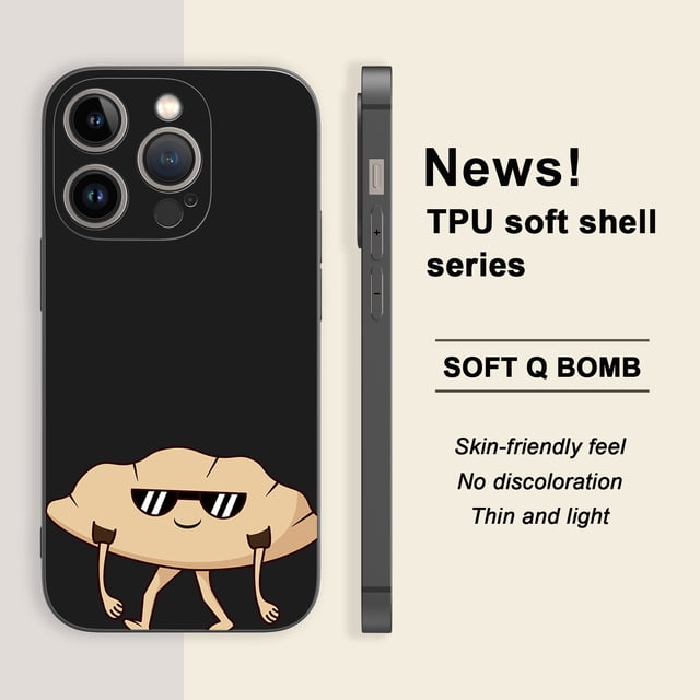 Muestra tu personalidad con esta creativa y práctica funda para iPhone con estampado de dibujos animados