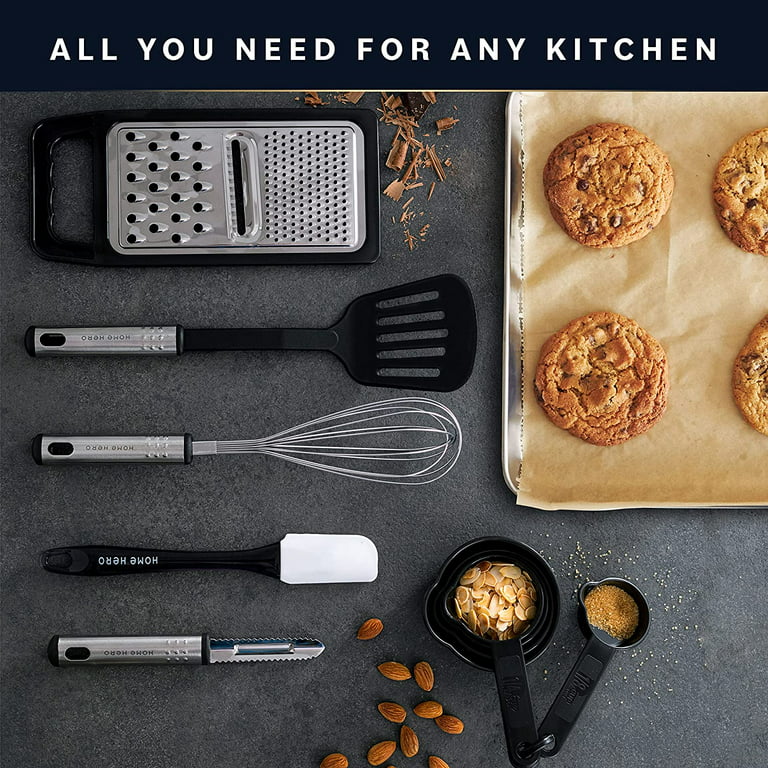 Home Hero - Kitchen Utensils Set, Cooking Utensils Set, Kitchen Essentials,  25 Pcs, Black 