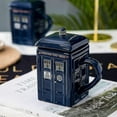 thumbnail image 5 of Doctor Who Tardis Mug Coffee Tea Cup Police Box Ceramic Mug With Lid Cover Birthday Gift, 5 of 5