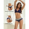 thumbnail image 3 of Buankoxy Cotton Underwear for Women Mid Waisted Full Coverage Briefs Panties 6 Pack,Size 6, 3 of 5