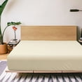 thumbnail image 7 of Super Soft and Durable​​ Microfiber Fitted Sheet, Machine Washable Fitted Bed Sheet with 15 inches Deep Pocket, Full, 54 x 75 inches, Khaki, 7 of 7