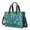 Beach and Beagle Teal Pattern, variant on Dachshund Rainbow White Pattern Canvas Messenger Tote Bag, Work Tote with Multi Pockets & Removable Strap, Magnetic Closure Gifts for Work Travel Shopping