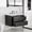 24-inch black, variant on Home Floating Bathroom Vanity with Ceramic Sink 24 or 30 Inch, Modern Wall Mounted Vanity Sink Combo with 2 Large Storage Drawers and Gold Handles