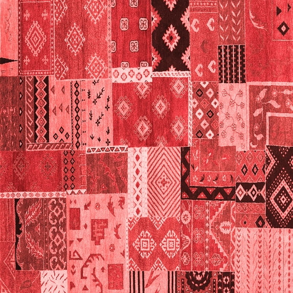 Ahgly Company Indoor Square Southwestern Red Country Area Rugs, 5' Square