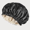 thumbnail image 7 of Double Layer Silk & Satin Sleep Cap for Long Hair & Curls, Bonnet with Secure Pocket, Hair Protection for Night, Women, 7 of 7