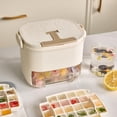 thumbnail image 2 of Push Press Ice Cubes Tray Double Layer Freezer Container Easy Releases Systems Ice for Iced Coffee Making Tool, 2 of 8