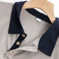 thumbnail image 6 of DayScoop Mens T-Shirt Fall T Shirt Casual Long Sleeve Fashion Corduroy Fabric Contrasting Buttons Lapel Tops, 6 of 6