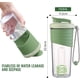 thumbnail image 3 of Botella coctelera de 700 ml de proteína, botella de agua transparente de plástico última intervensión de A, con bola de mezcla, boca ancha, a prueba de fugas y portátil (verde), 3 of 3