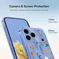 thumbnail image 4 of TECH CIRCLE for iPhone 16 Flexible TPU Case [6.6ft Military-Grade Drop Protection] [Anti Peel Off Tech] Clear Cute Butterfly Flower Floral Pattern TPU Bumper Slim Cover for Women Girls,B, 4 of 6