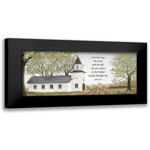 Jacobs, Billy 14x8 Black Modern Framed Museum Art Print Titled - I Am the Way