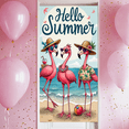 thumbnail image 5 of Beach Theme Flamingo Banner Summer Design Polyester Material Decorative Art for Beach Party Outdoor Event Holiday, 5 of 8