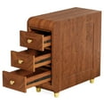 thumbnail image 6 of Spaco 3-Drawer End Table, Small Classic Sofa Side table Bedside Table, End Table for Indoor as Bedroom, Brown, 6 of 6