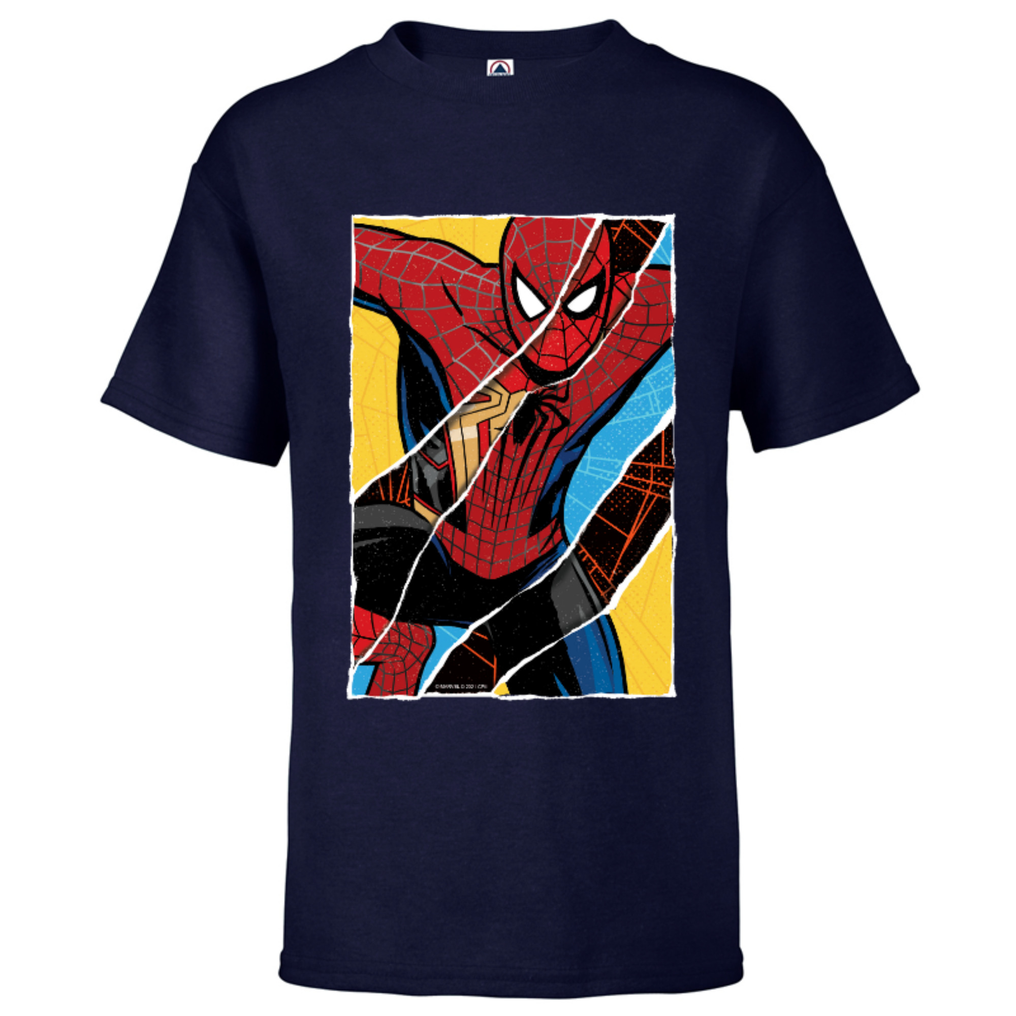 Marvel SpiderMan No Way Home SpiderMen Comic Collage Short Sleeve