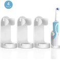 thumbnail image 2 of Soporte para cepillos de dientes eléctricos NQ 4 piezas organizador de pasta de dientes de pared autoadhesivo de plástico multifuncional, 2 of 5