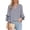 Gray, variant on Stamzod 3/4 Length Sleeve Womens Tops V Neck Henley Shirt Dressy Casual Blouses Trendy Vacation Clothes Gray M