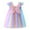 Blue, variant on Trolimons Toddler Girls' Casual Dresses Fly Sleeve Butterfly With Wing Tie Dye Rainbow Tulle Holiday Party Dance Party Clothes Size 12-18 Months Pink
