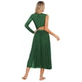 thumbnail image 2 of Alvivi Costume de Danse Lyrique pour Femmes Robe Justaucorps Fendue en Maille Transparente Danse Moderne Vert P, 2 of 7