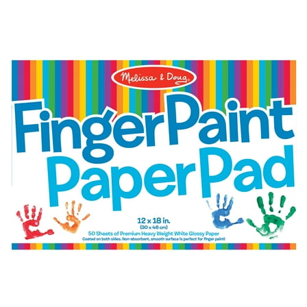 Melissa & Doug Finger Paint Paper Pad - 50 12"x18" Sheets for Kids Arts And Crafts Age 2  - FSC Certified