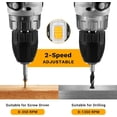 thumbnail image 4 of Perceuse Électrique Sans Fil : DEKOPRO Perceuse Électrique Sans Fil 20 V Ensemble d'Outils Perceuses Sans Fil avec 2 Batteries et Chargeur 20 Volts, 4 of 9