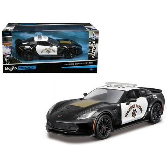 2015 Chevrolet Corvette C7 Z06 Highway Patrol Police Car 1/24 Diecast Model Car by Maisto