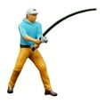 thumbnail image 3 of Bunblic 1/64 Scale Miniature Figure Miniature People Mini Resin Collection Hand Painted Realistic for DIY Fishing Scene Diorama Decor Standing Fishing Man, 3 of 8