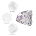 thumbnail image 3 of Kdxio Lavender Flowers Winter Beanie for Men Women Beanie Knit Hat Cuffed Cap Beanie Knit Chunky Snow Cap, 3 of 6