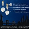 thumbnail image 2 of Gem Stone King 925 Silver and 10K Yellow Gold Simulated White Opal and Lab Grown Diamond Earrings for Women | 1.57 Cttw | Gemstone October Birthstone | Heart Shape 6MM, 2 of 6