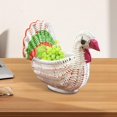 thumbnail image 1 of Elodie Fruit Basket Table Centerpiece Serving Tray for Countertop Kitchen Cosmetics Peacock, 1 of 8