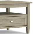 thumbnail image 6 of Warm Shaker Solid Wood 48 inch Wide Transitional Coffee Table in Distressed Grey, 6 of 13