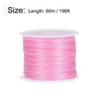thumbnail image 2 of Unique Bargains Elastic Cord DIY Making Stretchy String Craft Wire, Dark Pink, 2 Rolls, 2 of 6