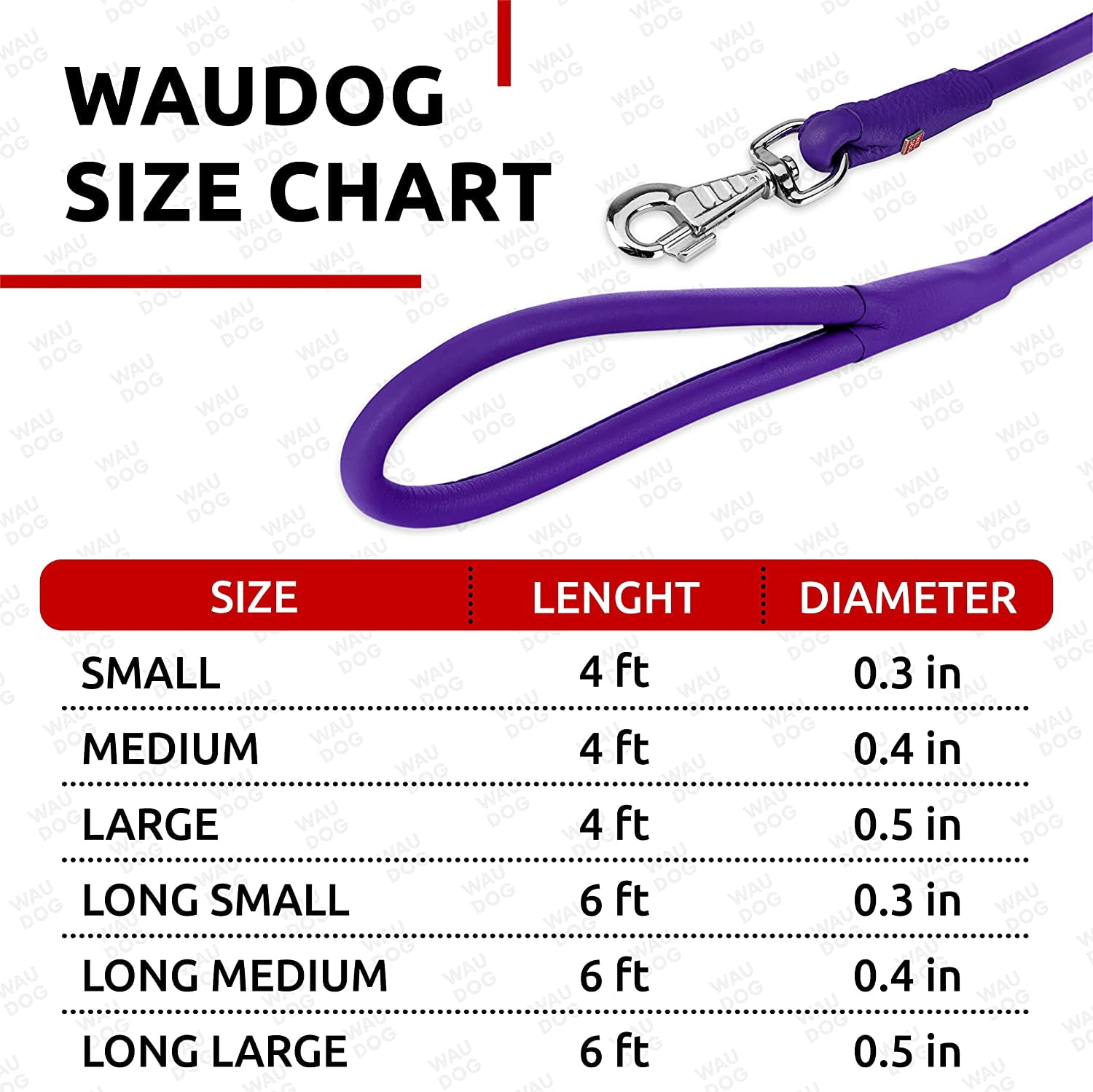 Glamour Rolled Leather Dog Leash for Small Medium and Large Dogs | Heavy Duty Strong Leather Puppy Leash for Outdoor Walking Running Training | Strong Dog Leashes for Large Breed Dogs - Purple