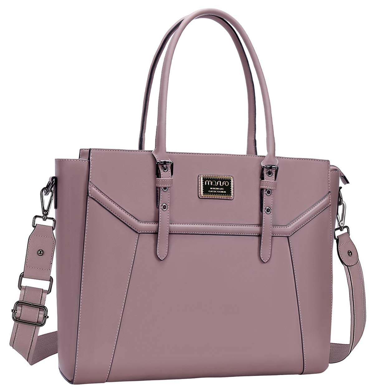 Women Handbag Tote Bag, 15.6 Inch PU Leather Shoulder Bag Laptop