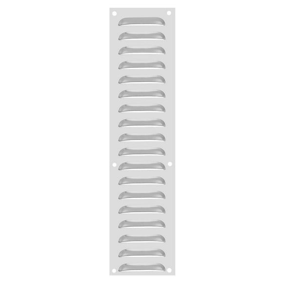 Cubierta de ventilación de aluminio Uxcell de 4 x 20 pulgadas, cubierta de rejilla de ventilación HVAC con louver, tono plateado