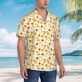 thumbnail image 5 of Daiia Shiba Inu Sunflower Hawaiian Shirt for Men Gentle Cotton Regular Short Sleeve Casual-3X-Large, 5 of 9