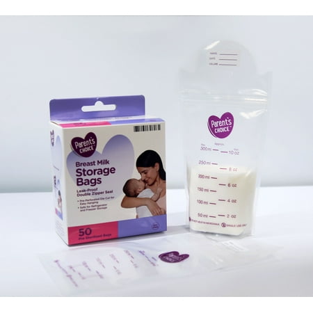 Parent's Choice Breast Milk Storage Bags, 50 Count