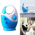 thumbnail image 5 of Radio de ducha impermeable, radio AM/FM a prueba de salpicaduras con asa superior para uso en exteriores en el baño - Altavoz incorporado y volumen ajustable (azul y blanco), 5 of 5