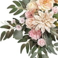 thumbnail image 4 of 2 guirnaldas de flores artificiales decorativas de peonía falsa rústica para boda Rosa rubor, 4 of 9