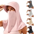 thumbnail image 5 of Black Sun Hats for Women with Hood-Full UV Protection, Large Brim with Face Mask and Shawl,Multi-Purpose Design for Outdoor Activities,Hiking, Cycling,Travel, 5 of 5