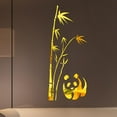 thumbnail image 4 of Veeogra Wall Stickers,Wall Decals,Luxury Bamboo Black Eye Ring Cat Home Decoration Middle Library Mirror Sticker,Wall Decor Living Room,Home Decor,Gold, 4 of 4