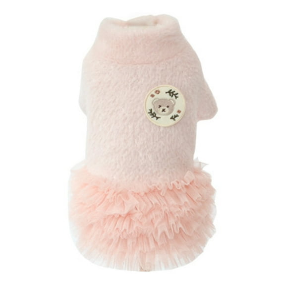 Reheyre Solid Color Dress-Up Pet Skirt - Skin-Friendly Lace Wedding Dress for Dogs/Cats - Party Costume