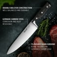 thumbnail image 6 of Hecef 3-Piece Knife Set, German Stainless Steel Ultra Sharp Chef, Santoku, Paring Knife with Gift Box, 6 of 13