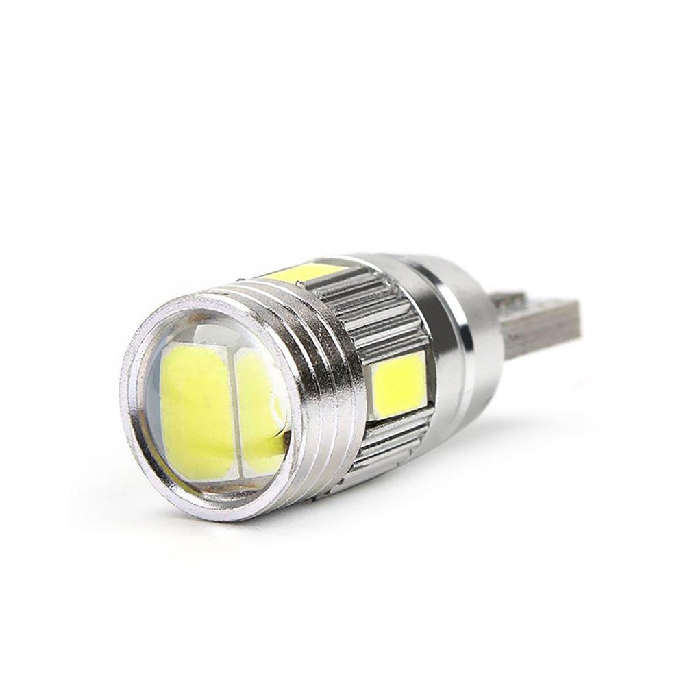 10 Ampoules LED T10 Canbus 6SMD - Pour Feu De Plaque, Marqueur Latéral, Intérieur Voiture (blanc 6500K)